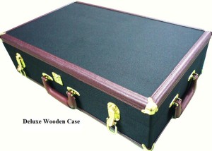Dizzy trumpet woodshell case view