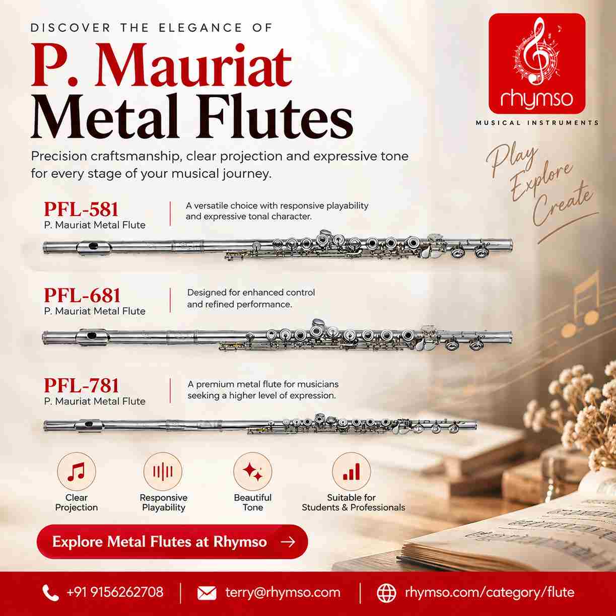 Discover the Precision of P. Mauriat Metal Flutes – Rhymso